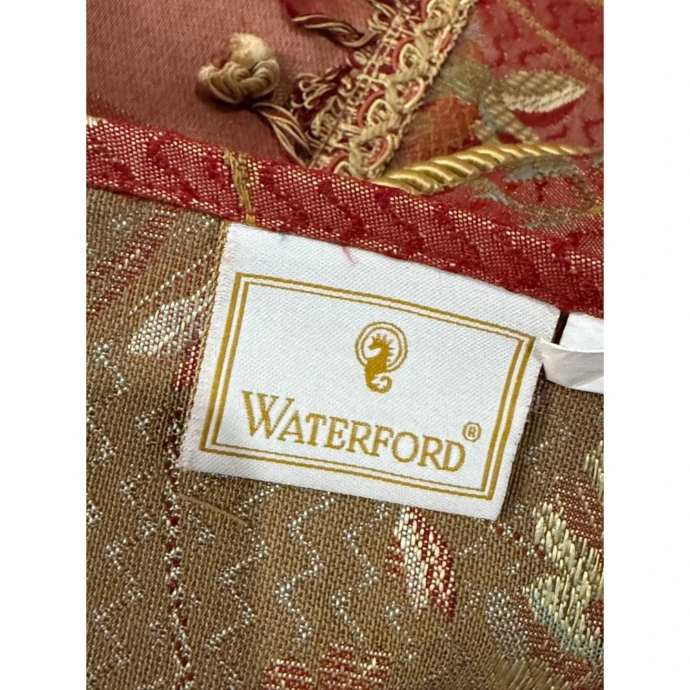 Waterford‎ Ballyshannon King Shams Red Gold Luxury Regency Bedding Pair